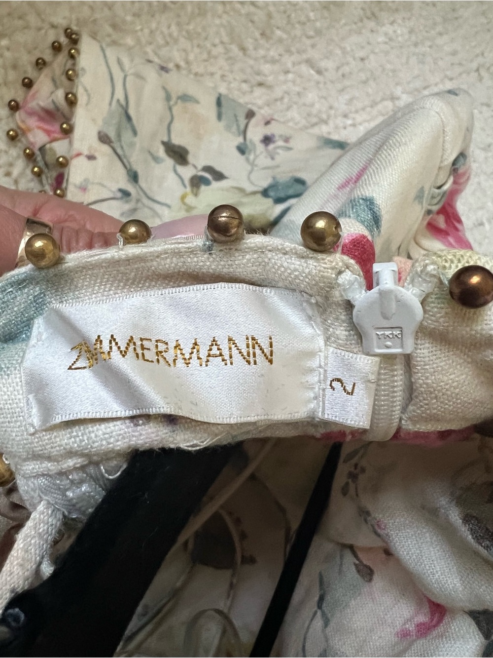 Zimmermann Runway Mischief Floral Corset Linen Dress Sz AU 2 US S-M - Picture 10 of 10